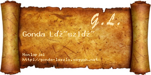Gonda László névjegykártya