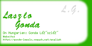 laszlo gonda business card